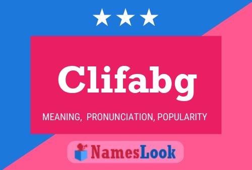 Clifabg Name Poster