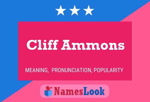 Cliff Ammons Name Poster