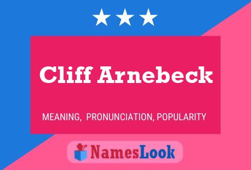 Cliff Arnebeck Name Poster