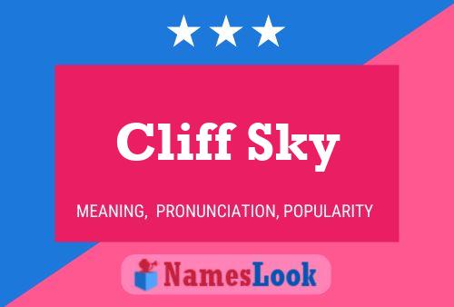 Cliff Sky Name Poster