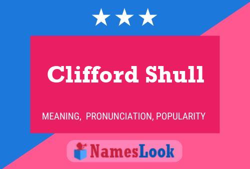 Clifford Shull Name Poster