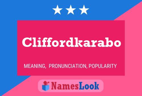 Cliffordkarabo Name Poster