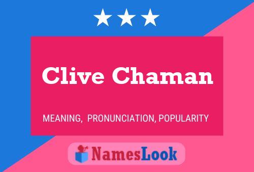 Clive Chaman Name Poster