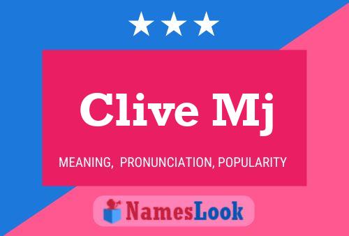 Clive Mj Name Poster