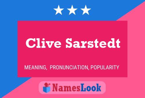 Clive Sarstedt Name Poster