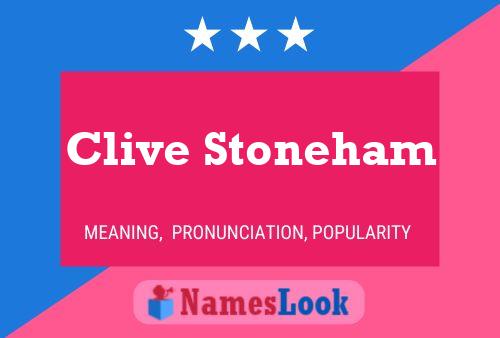 Clive Stoneham Name Poster