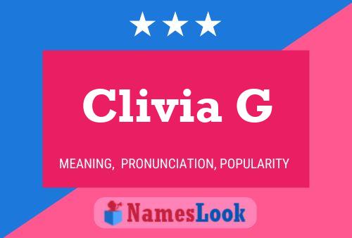 Clivia G Name Poster