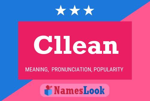 Cllean Name Poster