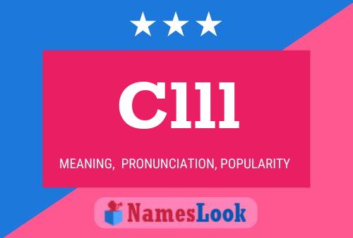 Clll Name Poster