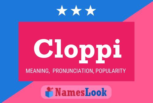 Cloppi Name Poster