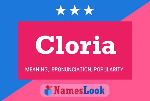 Cloria Name Poster