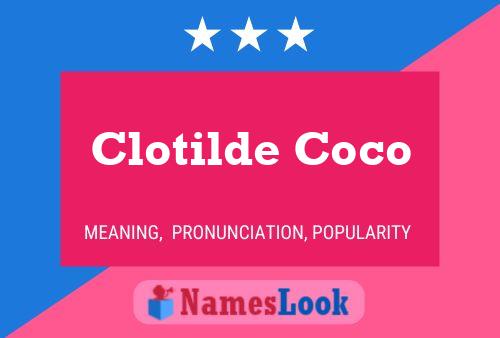 Clotilde Coco Name Poster