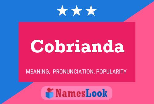 Cobrianda Name Poster