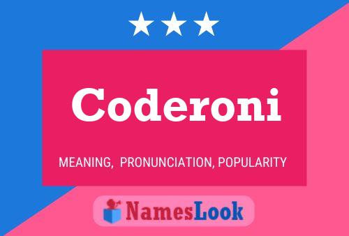 Coderoni Name Poster