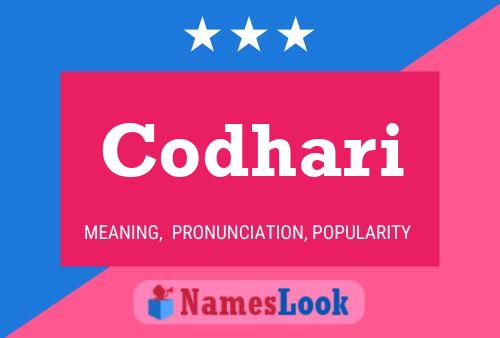 Codhari Name Poster