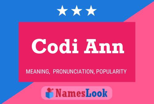 Codi Ann Name Poster