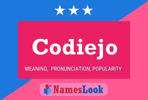 Codiejo Name Poster