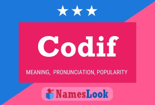 Codif Name Poster