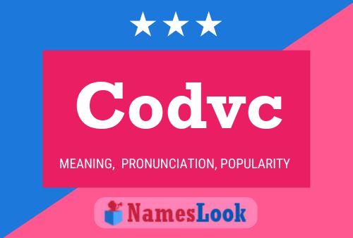 Codvc Name Poster