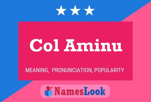 Col Aminu Name Poster