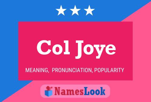 Col Joye Name Poster