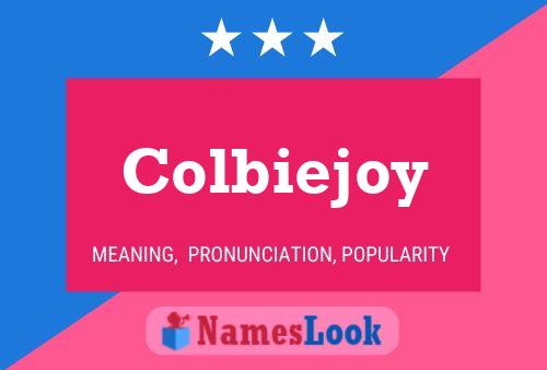 Colbiejoy Name Poster