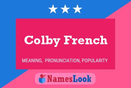 Colby French Name Poster