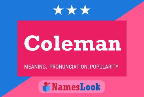 Coleman Name Poster