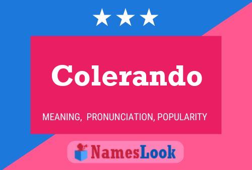 Colerando Name Poster