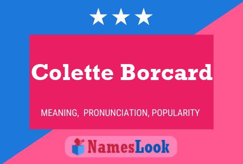 Colette Borcard Name Poster