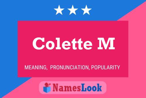 Colette M Name Poster