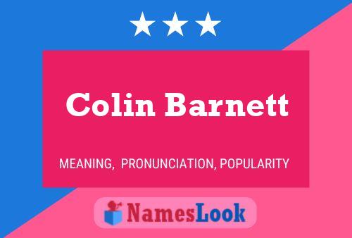 Colin Barnett Name Poster