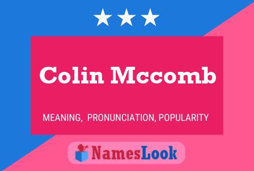 Colin Mccomb Name Poster