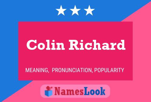 Colin Richard Name Poster