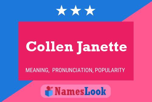 Collen Janette Name Poster