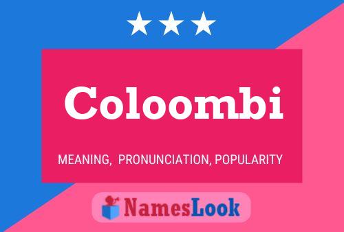 Coloombi Name Poster