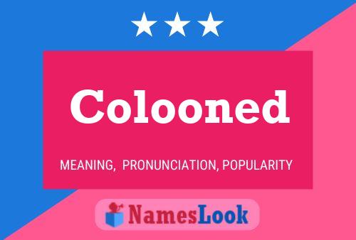 Colooned Name Poster