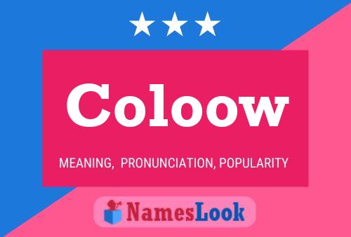 Coloow Name Poster