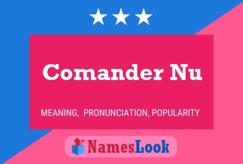 Comander Nu Name Poster