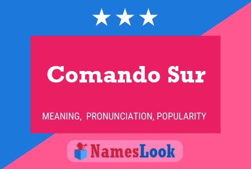 Comando Sur Name Poster