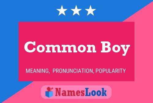 Common Boy Name Poster