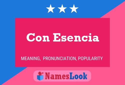 Con Esencia Name Poster