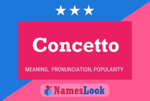 Concetto Name Poster