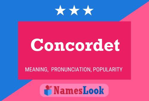 Concordet Name Poster