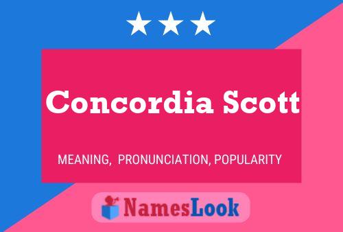 Concordia Scott Name Poster