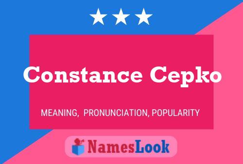 Constance Cepko Name Poster