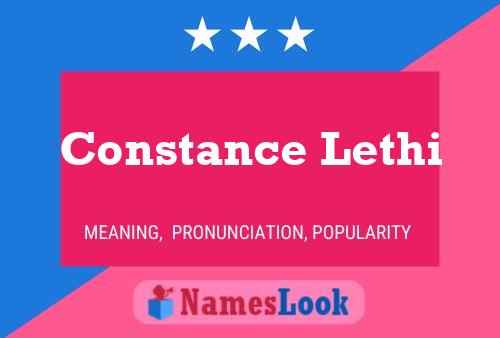 Constance Lethi Name Poster