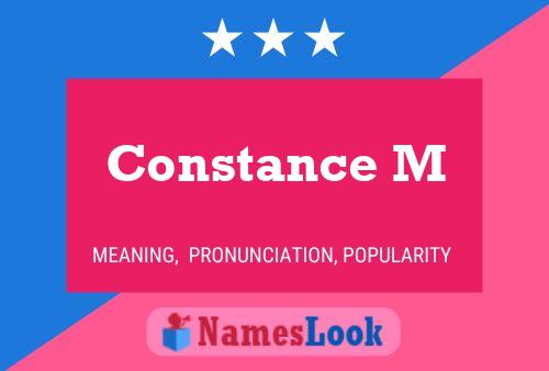 Constance M Name Poster