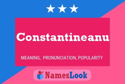 Constantineanu Name Poster