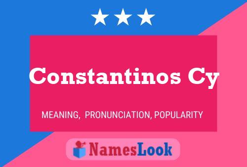 Constantinos Cy Name Poster